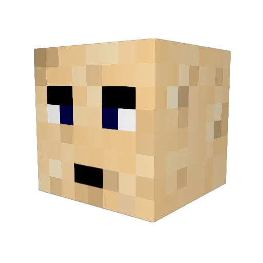 Flu235 Minecraft avatar head, 3D render