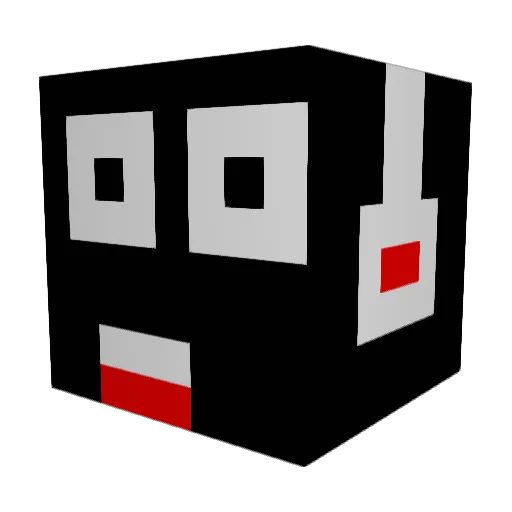 FluFlu3 Minecraft avatar head, 3D render