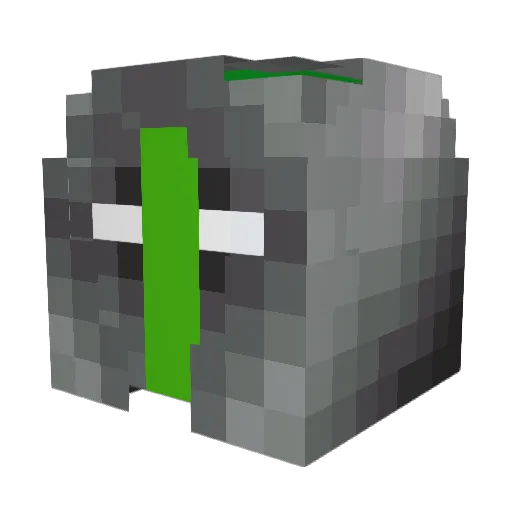 FlubKnight Minecraft avatar head, 3D render