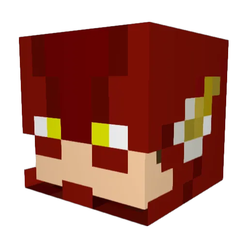 Flubber101 Minecraft avatar head, 3D render