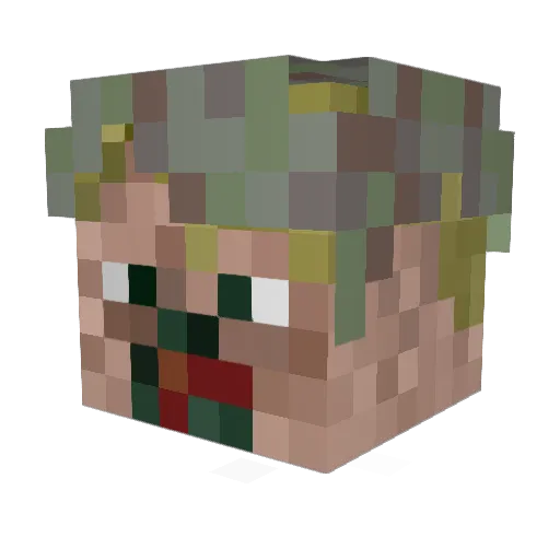 FlubbyB Minecraft avatar head, 3D render