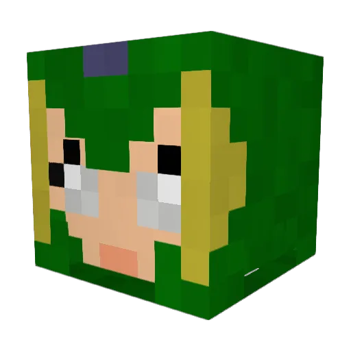 Fluborel Minecraft avatar head, 3D render