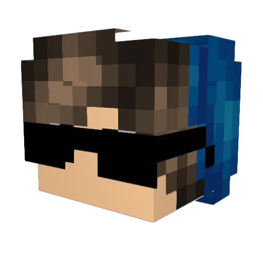 FluchderCaribic1 Minecraft avatar head, 3D render