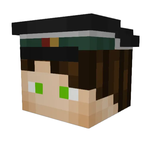 Fluciz_ Minecraft avatar head, 3D render