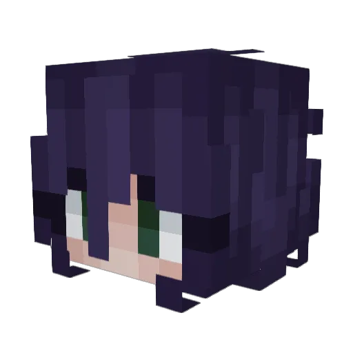 Fludl Minecraft avatar head, 3D render