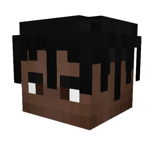 Fluentic Minecraft avatar head, 3D render