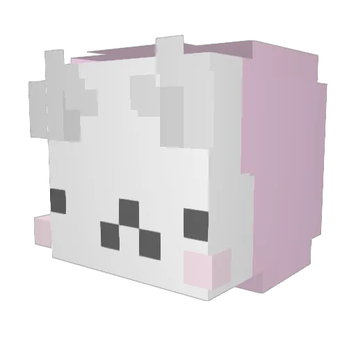 FlufBunn Minecraft avatar head, 3D render