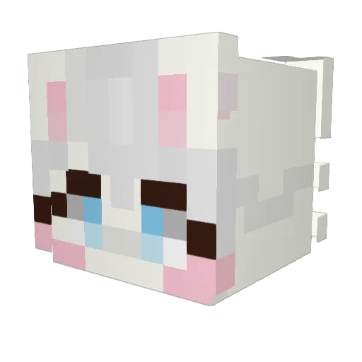 FlufStuff Minecraft avatar head, 3D render