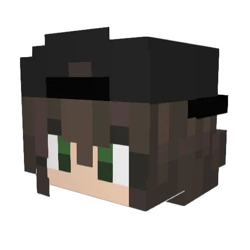 Flufelpuf_HD Minecraft avatar head, 3D render
