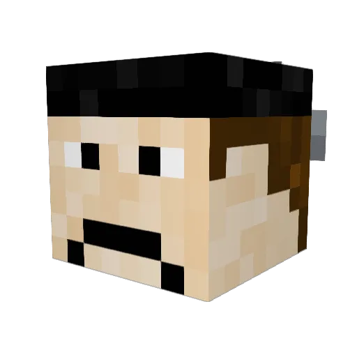 FluffDuffy Minecraft avatar head, 3D render