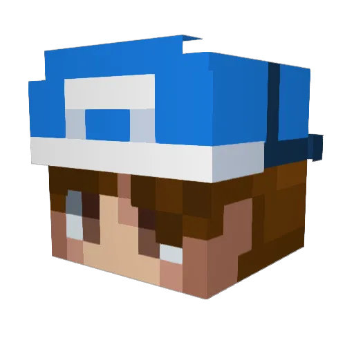 FluffJack Minecraft avatar head, 3D render