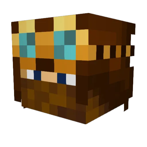 FluffPuppies Minecraft avatar head, 3D render