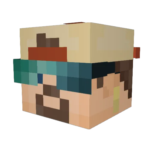 Fluffball723 Minecraft avatar head, 3D render