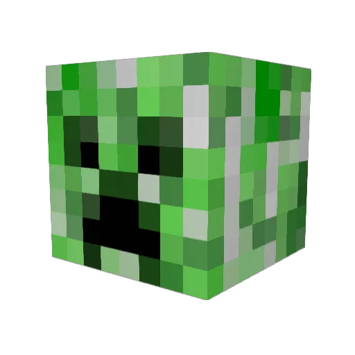 Flufficans Minecraft avatar head, 3D render