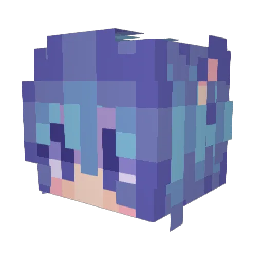 FluffiestFloof Minecraft avatar head, 3D render