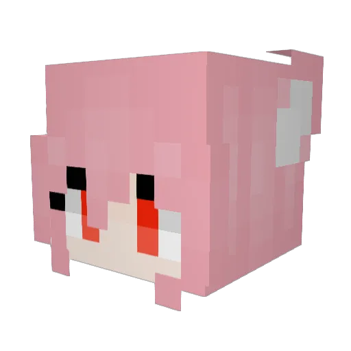 FluffiestFluff Minecraft avatar head, 3D render