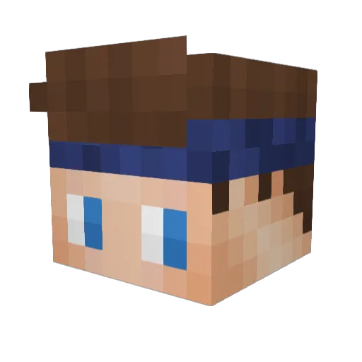 Fluffing04 Minecraft avatar head, 3D render