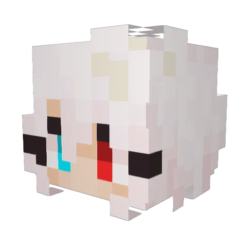 Fluffmow_ Minecraft avatar head, 3D render
