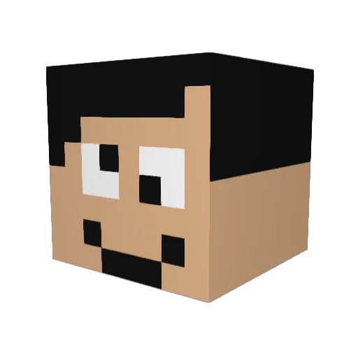 Fluffy275 Minecraft avatar head, 3D render