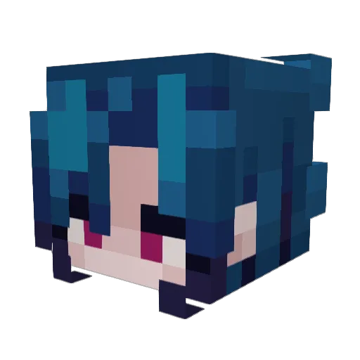 Fluffy3530 Minecraft avatar head, 3D render
