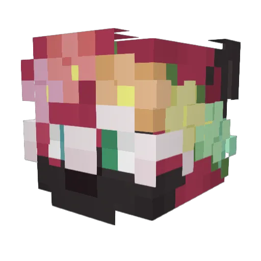 FluffyAmore Minecraft avatar head, 3D render