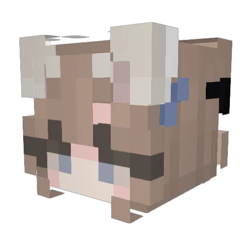 FluffyBlue007 Minecraft avatar head, 3D render