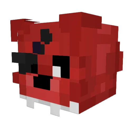 FluffyBoyUwU Minecraft avatar head, 3D render