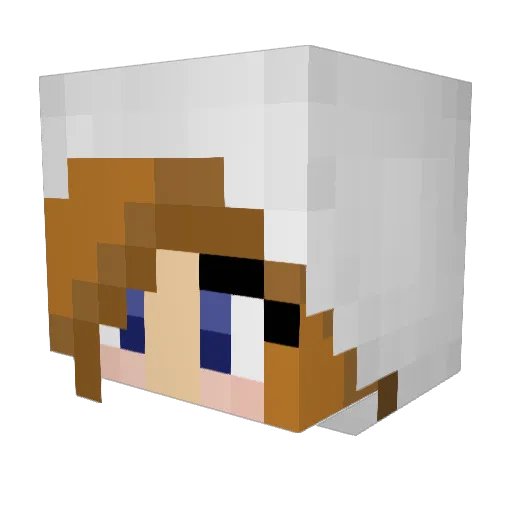 FluffyBunnyKK Minecraft avatar head, 3D render