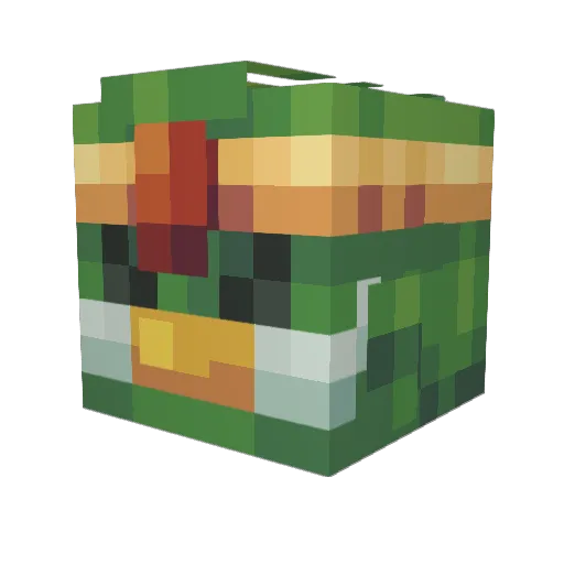 FluffyBurd Minecraft avatar head, 3D render