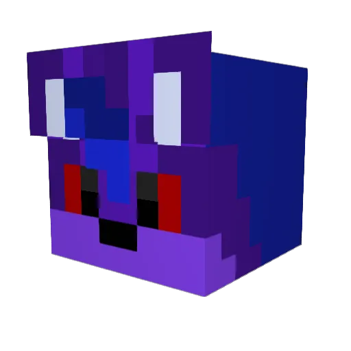 FluffyChaotic Minecraft avatar head, 3D render