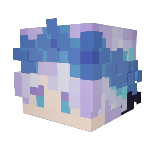 FluffyCloud14 Minecraft avatar head, 3D render