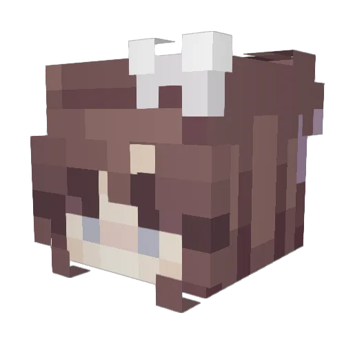 FluffyCowie04 Minecraft avatar head, 3D render