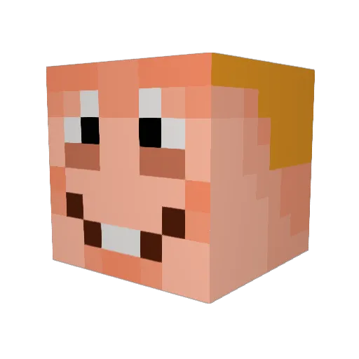 FluffyDuffy47 Minecraft avatar head, 3D render