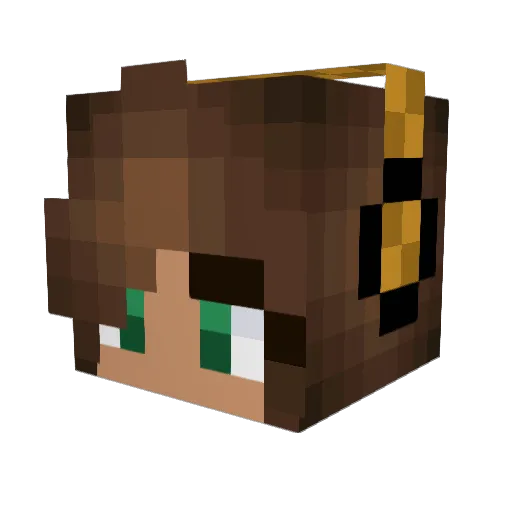 FluffyGeckos987 Minecraft avatar head, 3D render