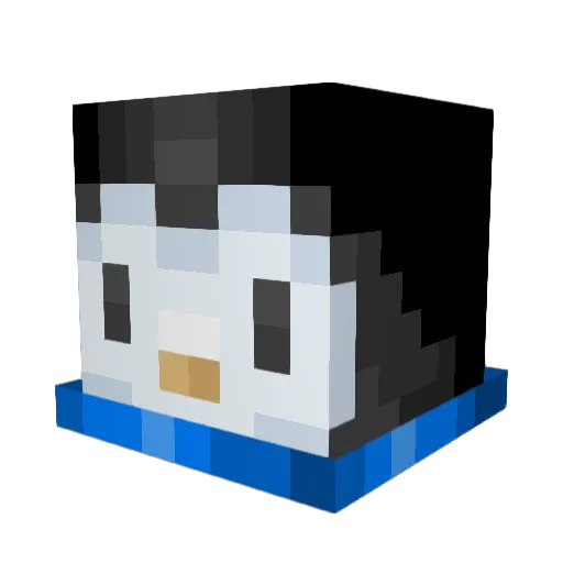 FluffyGhost8 Minecraft avatar head, 3D render