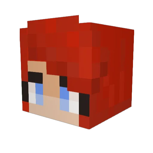 FluffyGiraffes Minecraft avatar head, 3D render