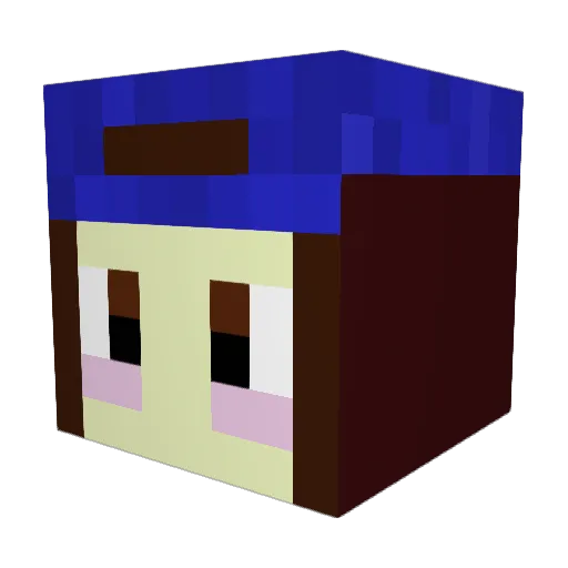 FluffyImogen Minecraft avatar head, 3D render
