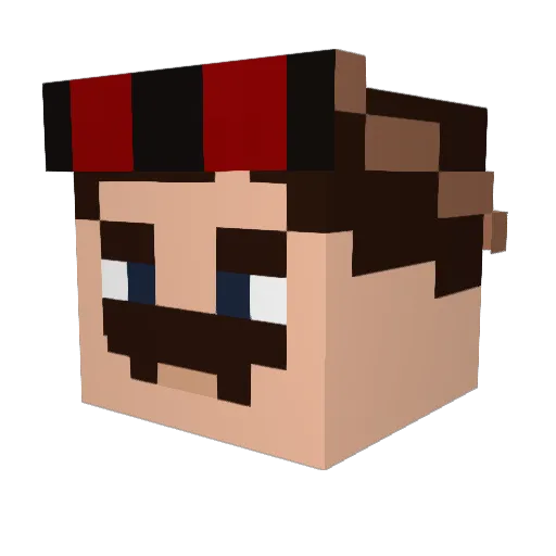 FluffyIroha Minecraft avatar head, 3D render