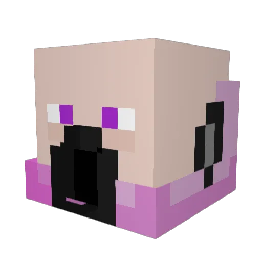 FluffyLlama115 Minecraft avatar head, 3D render