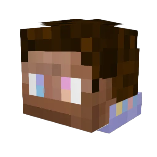FluffyMatumtum Minecraft avatar head, 3D render