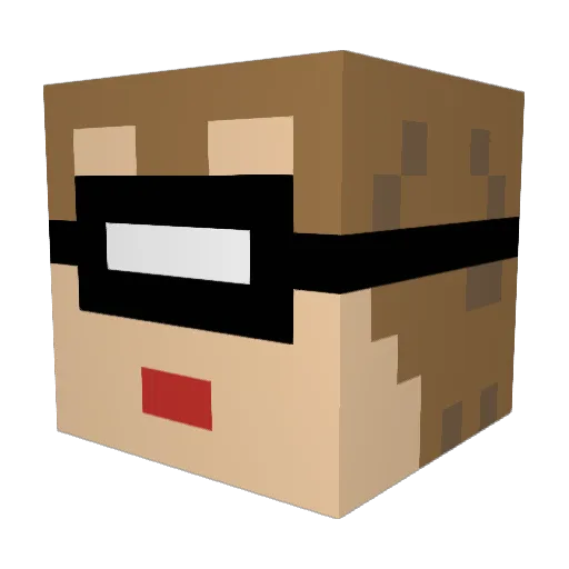 FluffyMooose Minecraft avatar head, 3D render