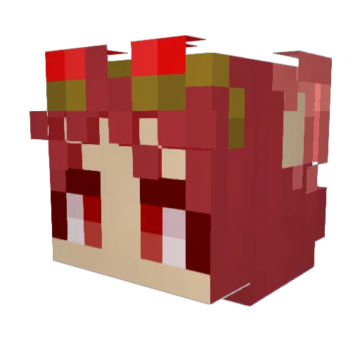 FluffyNarehate Minecraft avatar head, 3D render