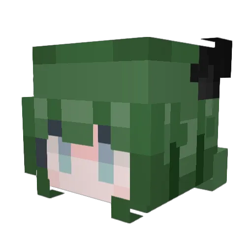 FluffyPinkBanana Minecraft avatar head, 3D render