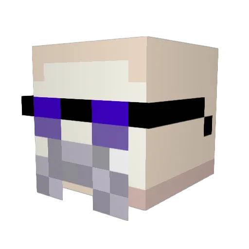 FluffySardine Minecraft avatar head, 3D render