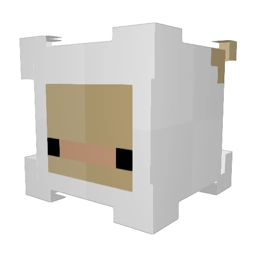 FluffySpaceSheep Minecraft avatar head, 3D render