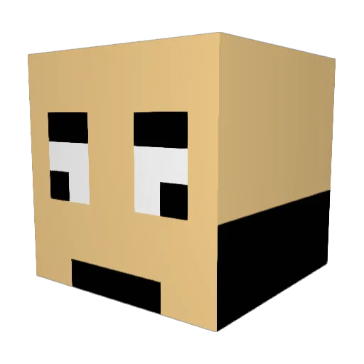 FluffyUnicorn16 Minecraft avatar head, 3D render