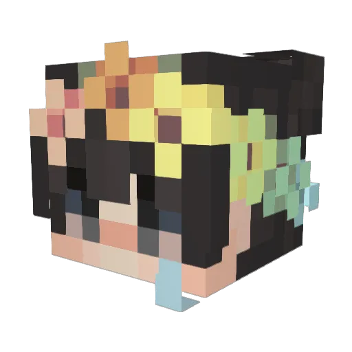 FluffyWolves2019 Minecraft avatar head, 3D render