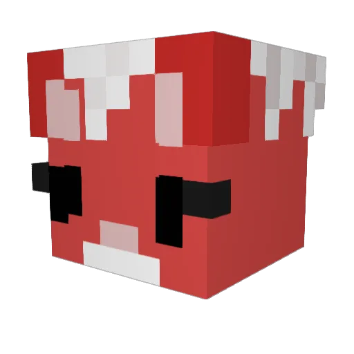 Fluffy_Flarey Minecraft avatar head, 3D render