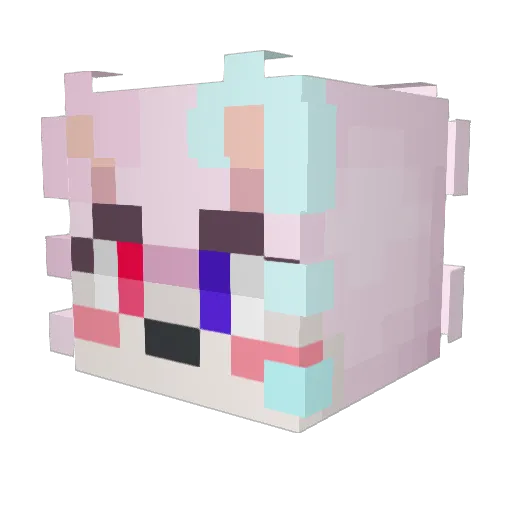 Fluffy_Furry22 Minecraft avatar head, 3D render