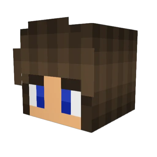 Fluffypester Minecraft avatar head, 3D render